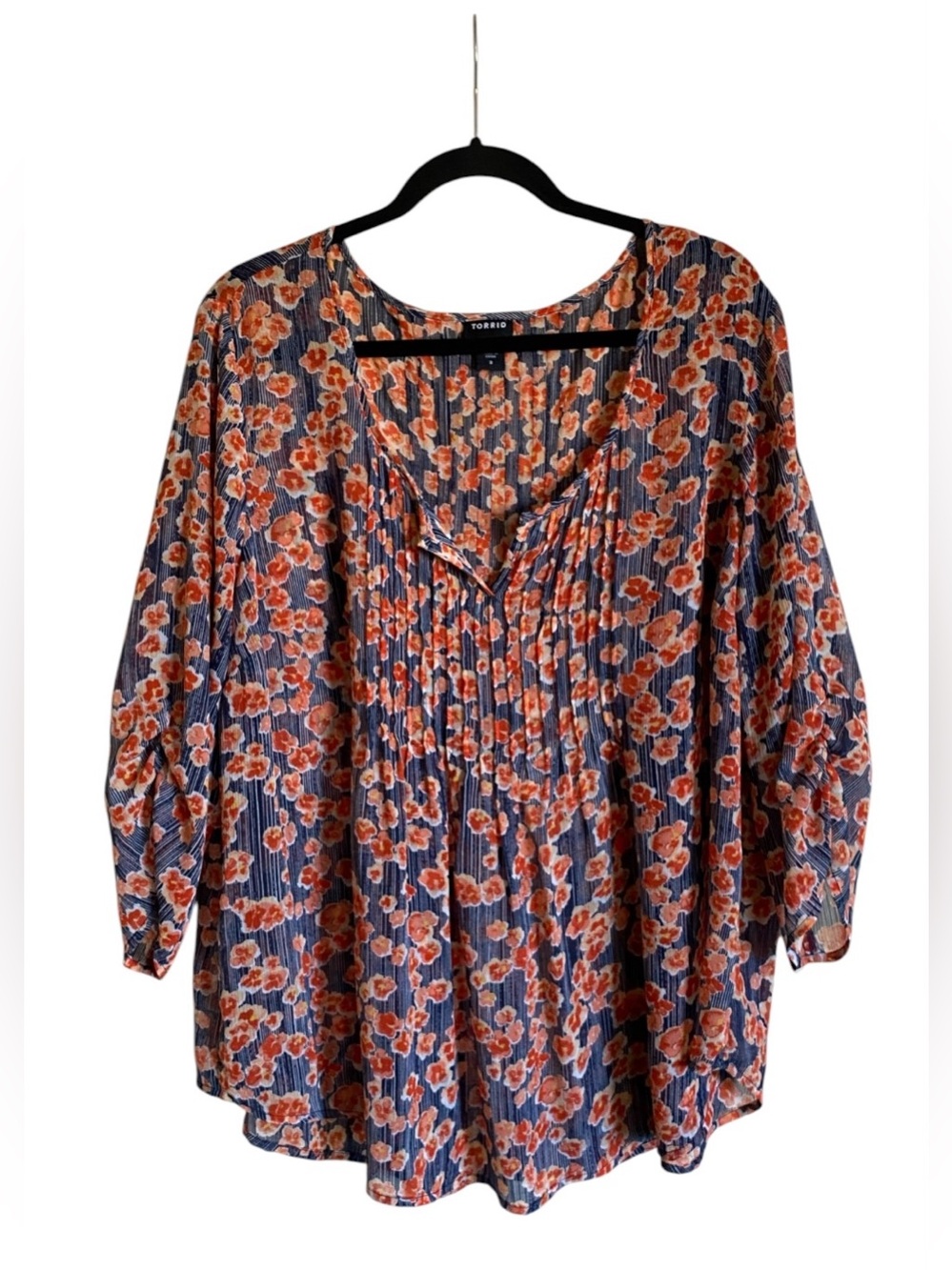 Women’s TORRID Floral Blouse Chiffon Top Size 2